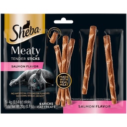SHEBA® CAT TREATS Meaty Tender Sticks Salmon Flavor image