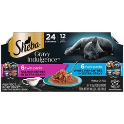 SHEBA® GRAVY INDULGENCE™ Salmon and White Fish Variety Pack image