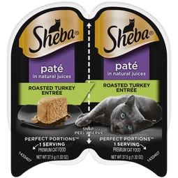 SHEBA® PERFECT PORTIONS™ Premium Paté Roasted Turkey Entrée