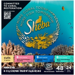 SHEBA® PERFECT PORTIONS™ Sustainable Salmon, Tender Trout, and Sustainable Tuna Entrée Variety Pack image