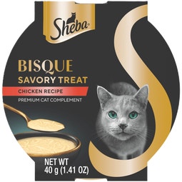 Sheba Bisque Chicken Recipe Lickable Cat Treats & Cat Food Topper, 1.4 oz Bowl (14 Count)