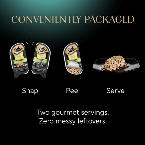 SHEBA® PERFECT PORTIONS™ Cuts in Gravy Roasted Chicken Entrée, Sustainable Tuna Entrée, and Tender Turkey Entrée image 1
