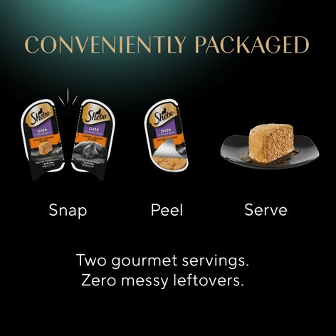 SHEBA® PERFECT PORTIONS™ Premium Paté Savory Chicken Entrée, Tender Beef Entrée, and Tender Whitefish & Tuna Entrée image 1