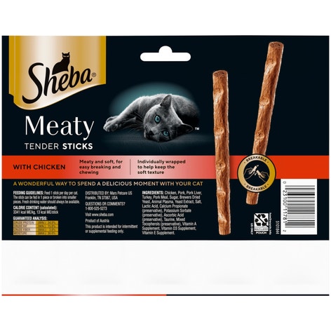 SHEBA® CAT TREATS Meaty Tender Sticks Chicken Flavor image 1