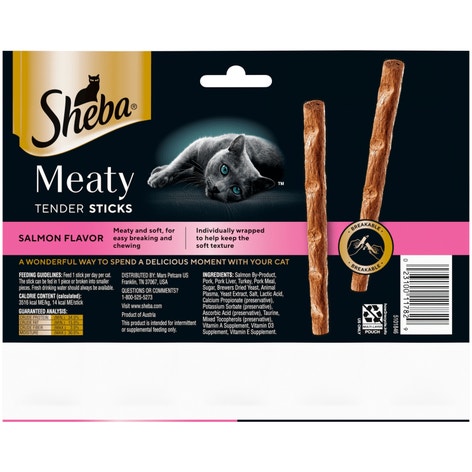SHEBA® CAT TREATS Meaty Tender Sticks Salmon Flavor image 1