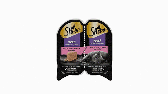 Sheba Perfect Portions Salmon Pate wet cat food packaging