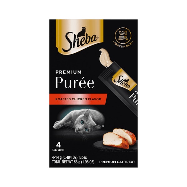 Sheba Premium Puree Roasted Chicken Flavor Cat Treats Lickable image 1