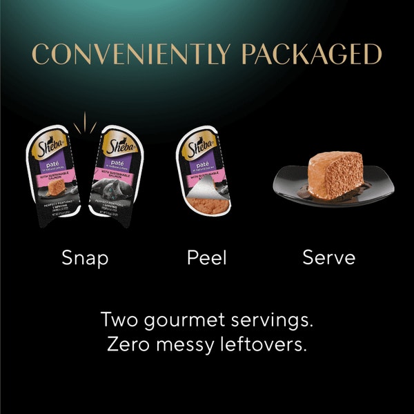SHEBA® PERFECT PORTIONS™ Premium Paté Sustainable Salmon Entrée image 4