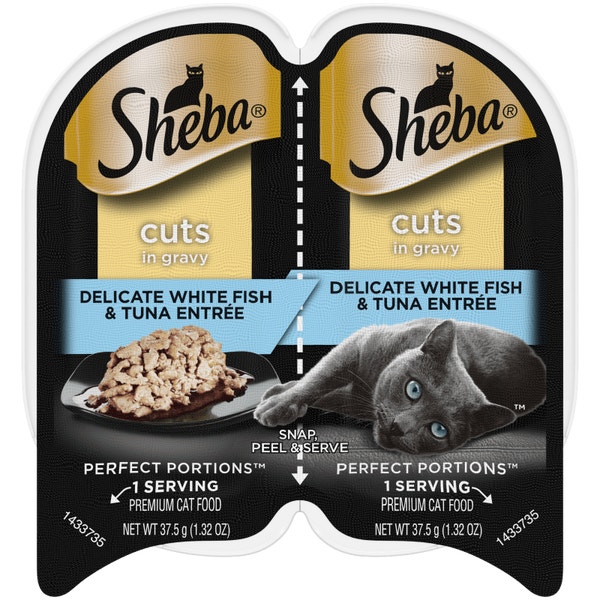 SHEBA® PERFECT PORTIONS™ Cuts in Gravy Delicate Whitefish and Tuna Entrée image 1