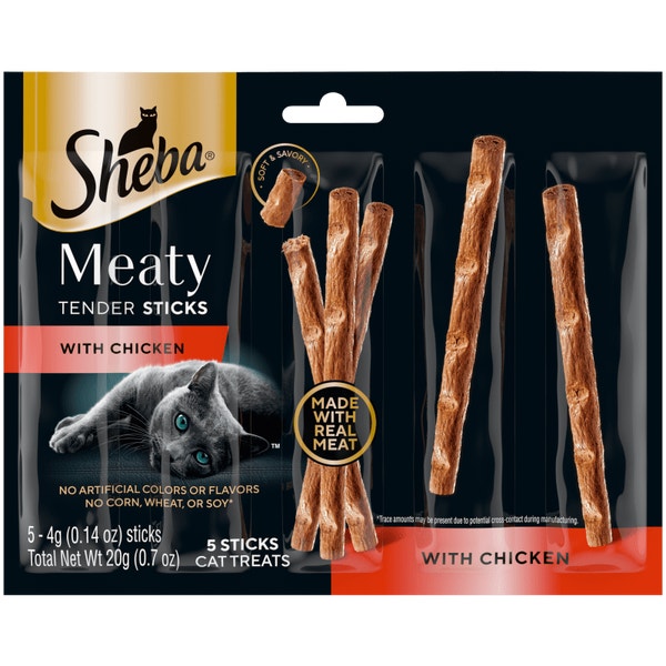 SHEBA® CAT TREATS Meaty Tender Sticks Chicken Flavor image 1