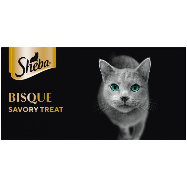 Sheba Bisque Variety Pack Lickable Cat Treats & Cat Food Toppers 1.4 oz Bowl (24 Count) image 1