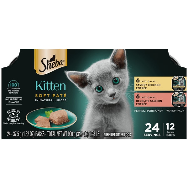 Sheba® Kitten Paté Multipack - Chicken and Salmon image 1