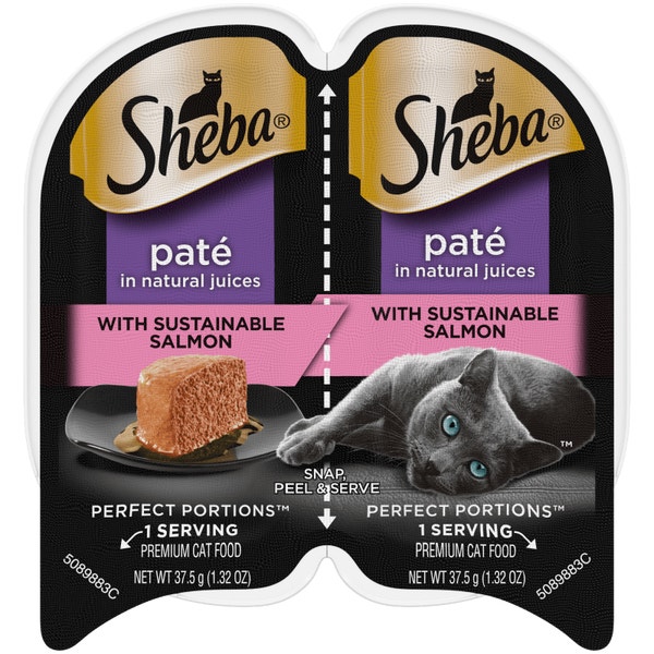 SHEBA® PERFECT PORTIONS™ Premium Paté Sustainable Salmon Entrée image 1