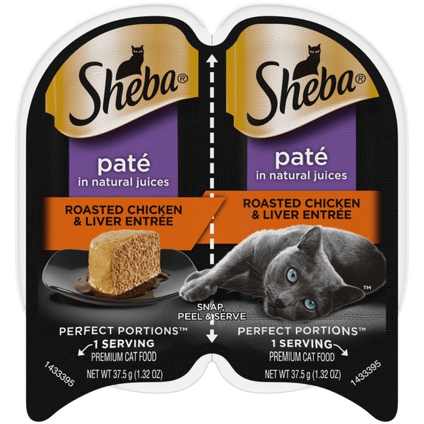 SHEBA® PERFECT PORTIONS™ Premium Paté Roasted Chicken & Liver Entrée image 1