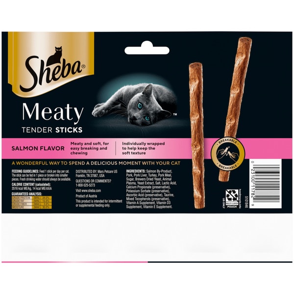 SHEBA® CAT TREATS Meaty Tender Sticks Salmon Flavor image 2