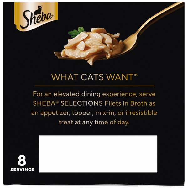 Sheba® Selections Filets in Broth Cat Meal Complement Chicken or Tuna Recipe image 2