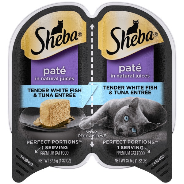 SHEBA® PERFECT PORTIONS™ Premium Paté Tender Whitefish & Tuna Entrée image 1