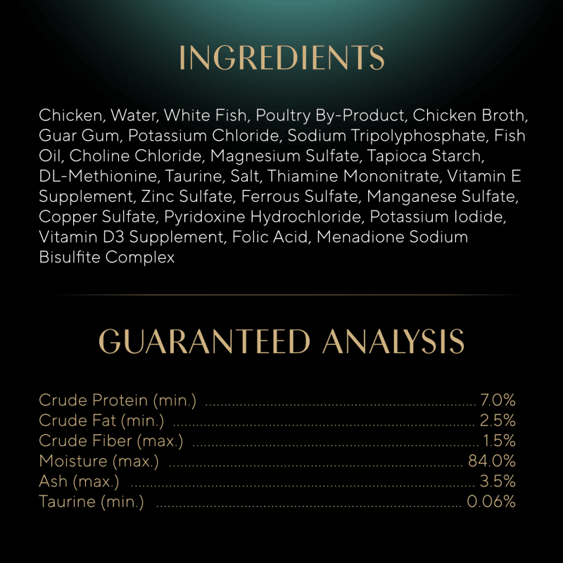 SHEBA® PERFECT PORTIONS™ Premium Paté Signature Seafood Entrée ingredients image