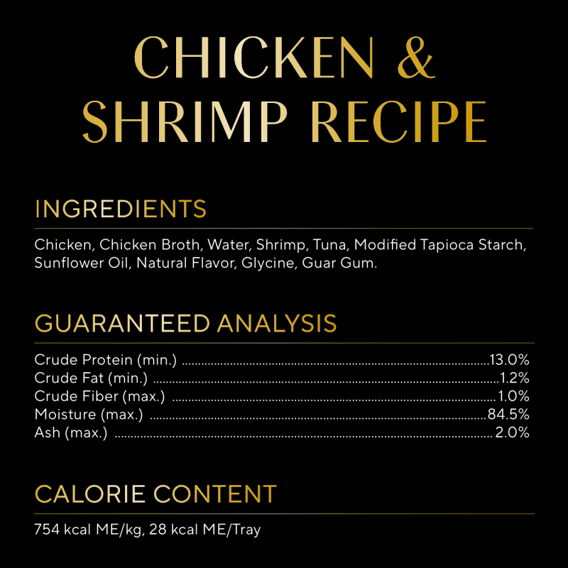 Sheba® Selections Filets in Broth Cat Meal Complement Chicken & Shrimp Recipe ingredients image