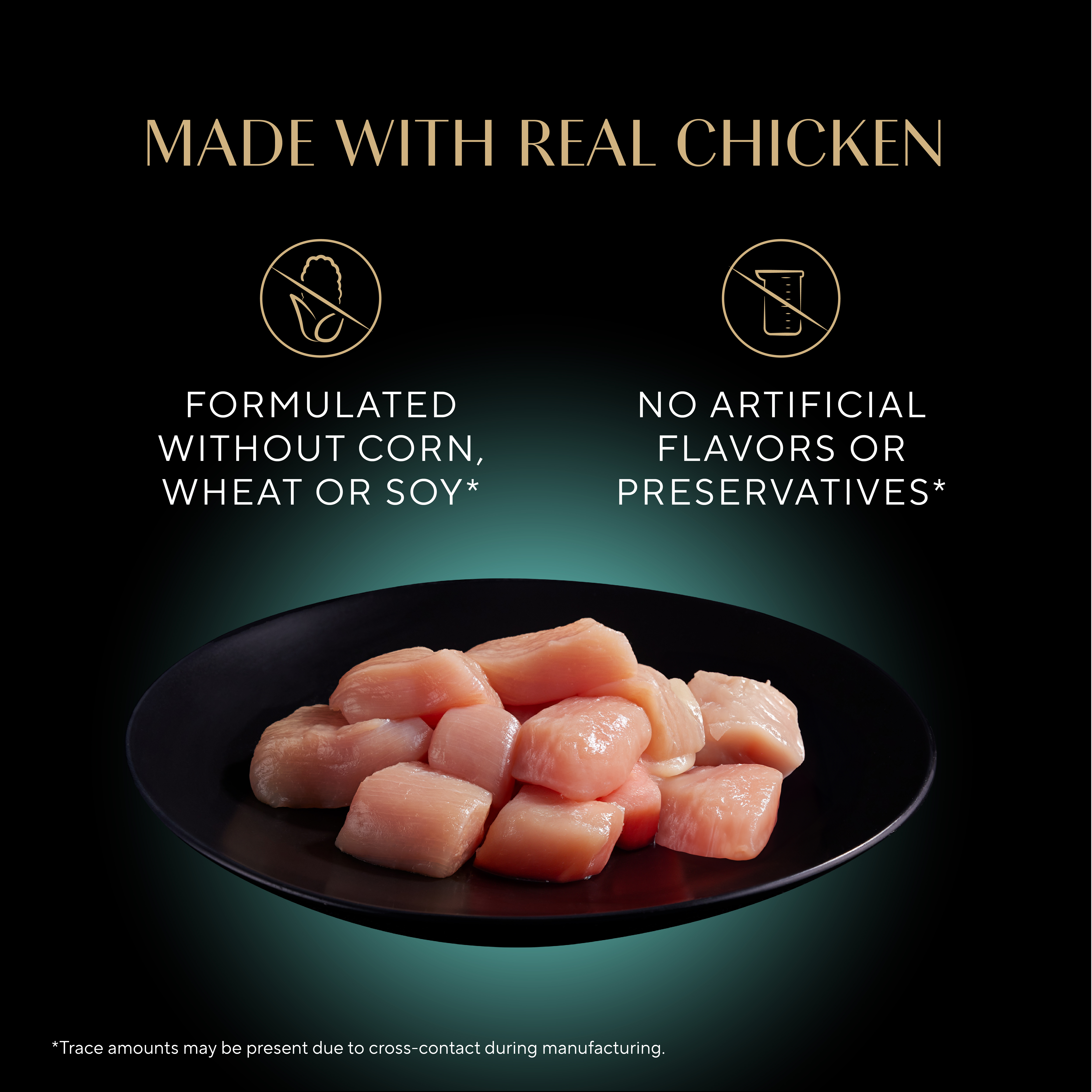 Sheba Perfect Portions Grilled in Savory Sauce Adult Wet Cat Food, Marinated Chicken Entree in Gravy, 2.64 oz. Twin-Pack Trays, 24 Count, 48 Servings guaranteed analysis image