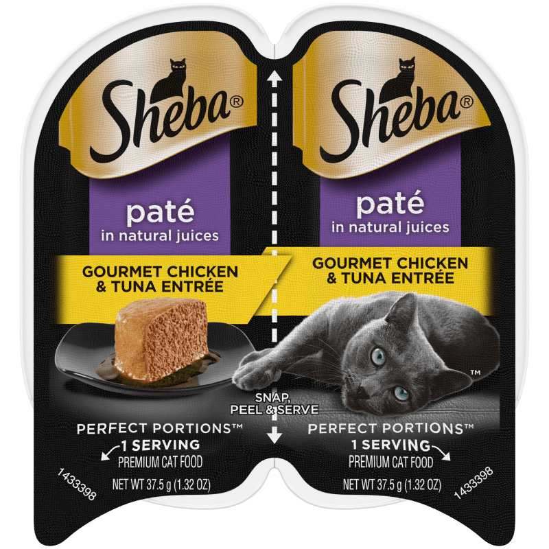 SHEBA® PERFECT PORTIONS™ Premium Paté Gourmet Chicken & Tuna Entrée