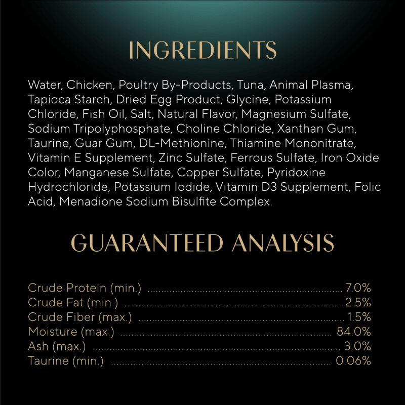 SHEBA® PERFECT PORTIONS™ Cuts in Gravy Sustainable Salmon Entrée, Sustainable Tuna Entrée and Delicate Whitefish & Tuna Entrée ingredients image