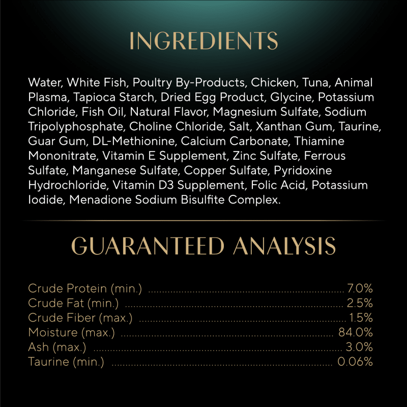 SHEBA® PERFECT PORTIONS™ Cuts in Gravy Delicate Whitefish and Tuna Entrée ingredients image