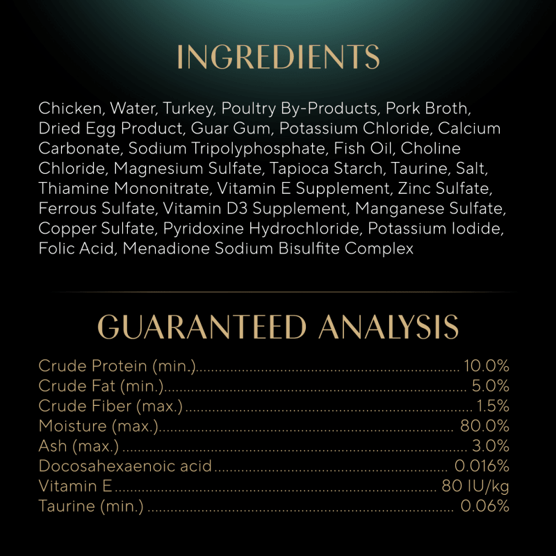 Sheba® Perfect Portions Kitten Wet Cat Food Pate Turkey Entree, 2.6 oz. Twin-Pack Tray ingredients image
